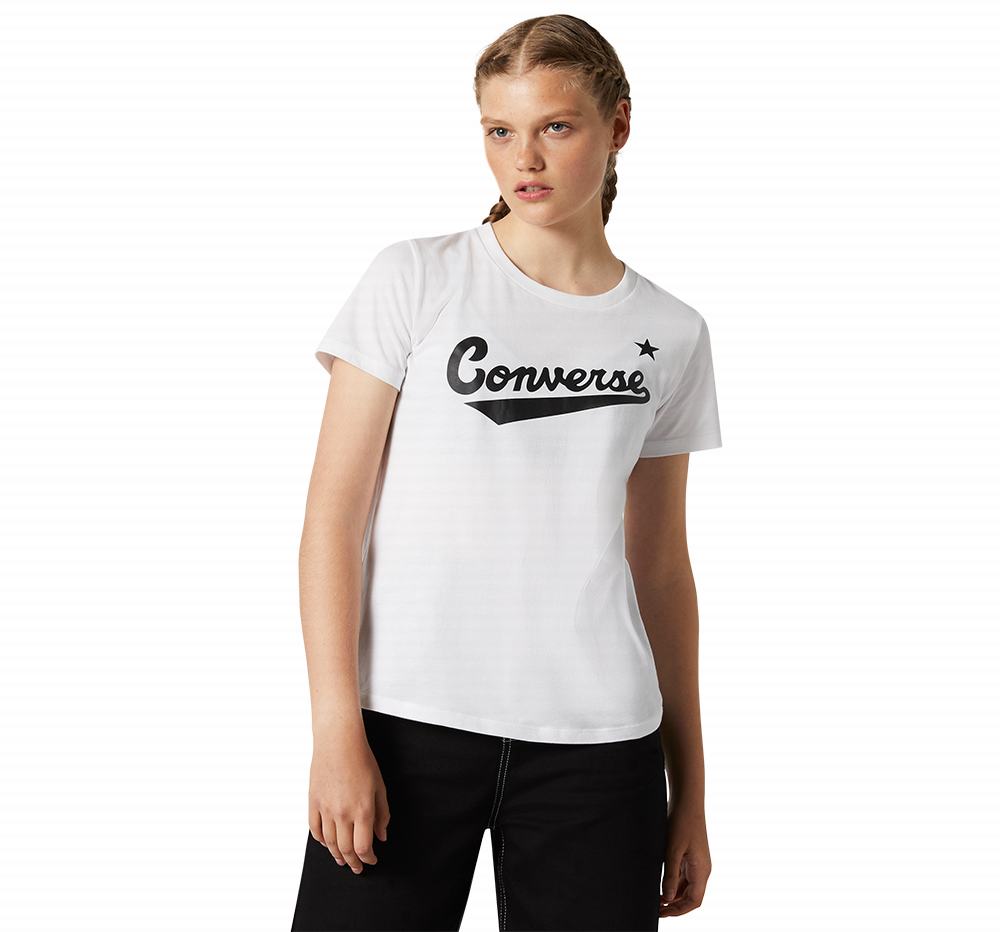 Camiseta Converse Front Logo Mulher Branco 062974WHZ